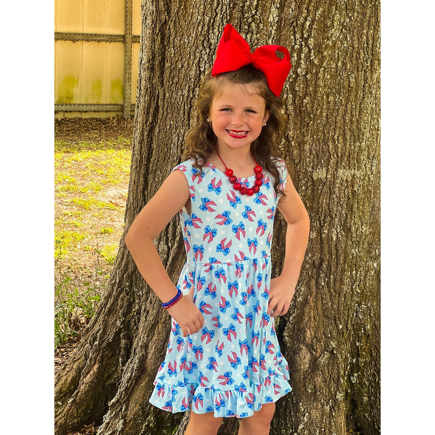 RWB bow dress