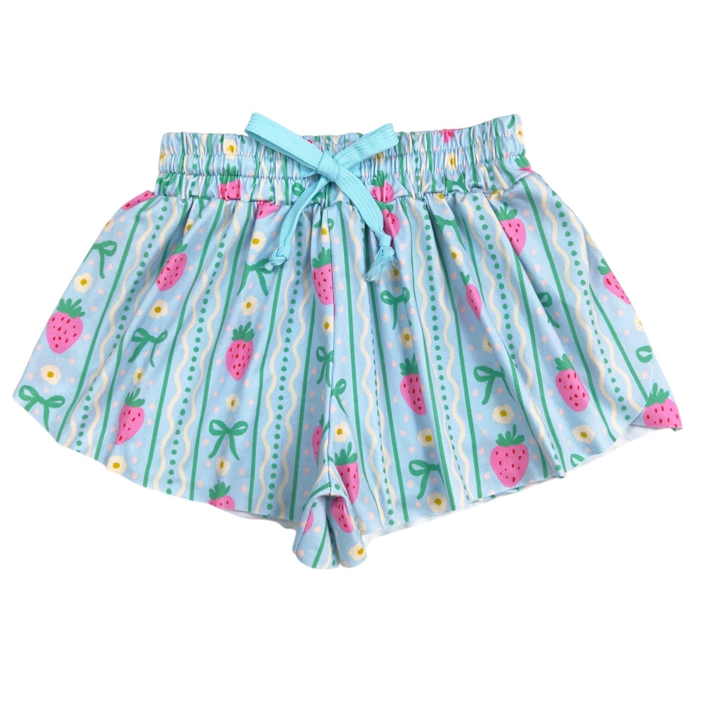 Berry butterfly shorts