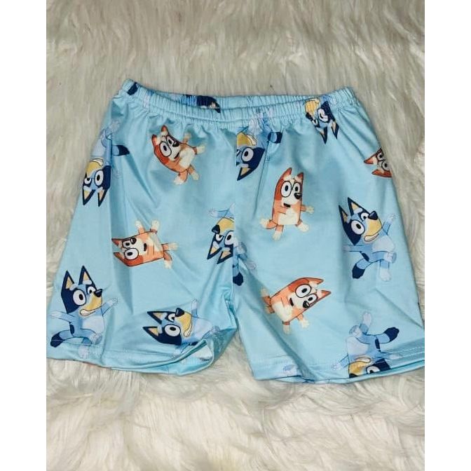 Blue dog shorts