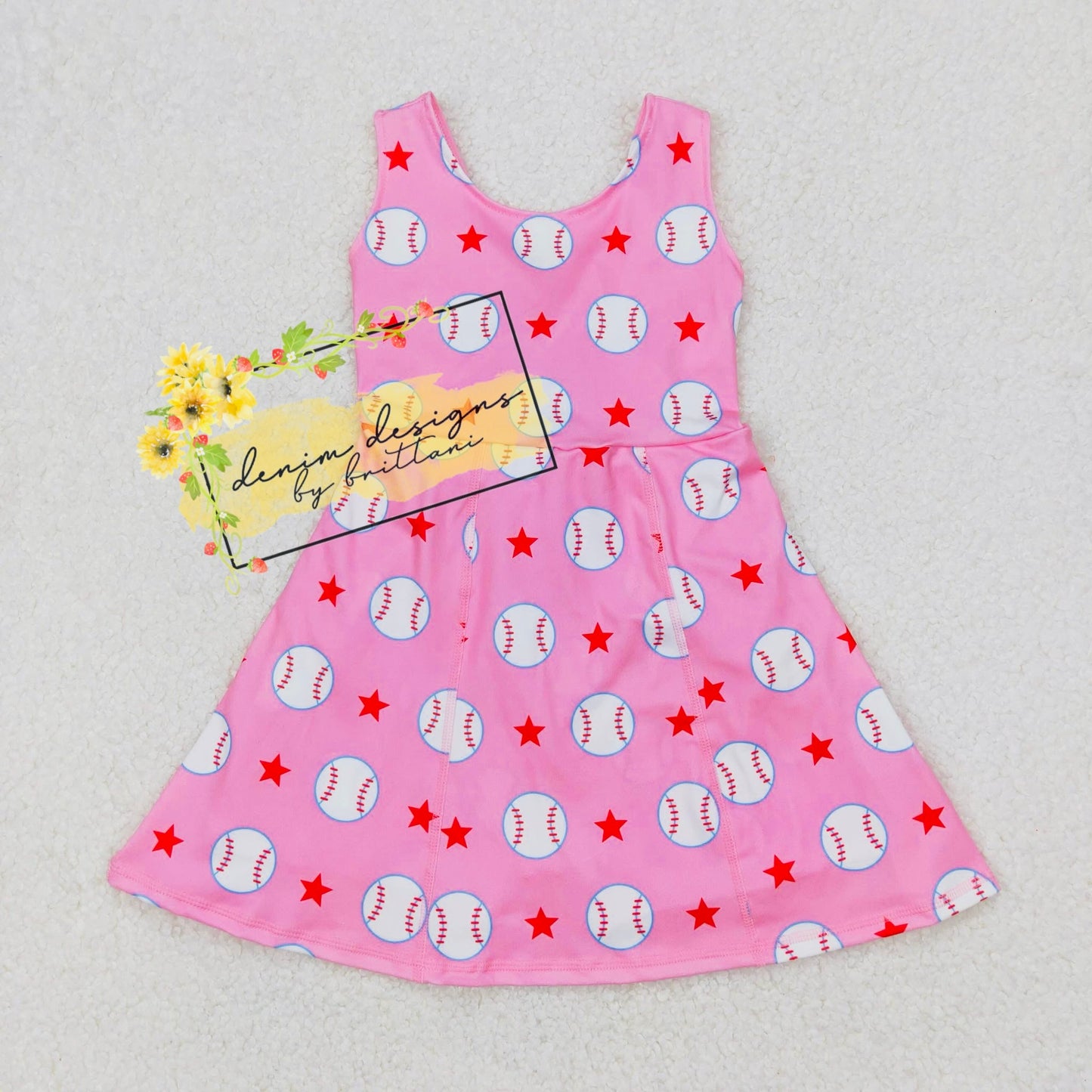 Baseball yoga skort dress