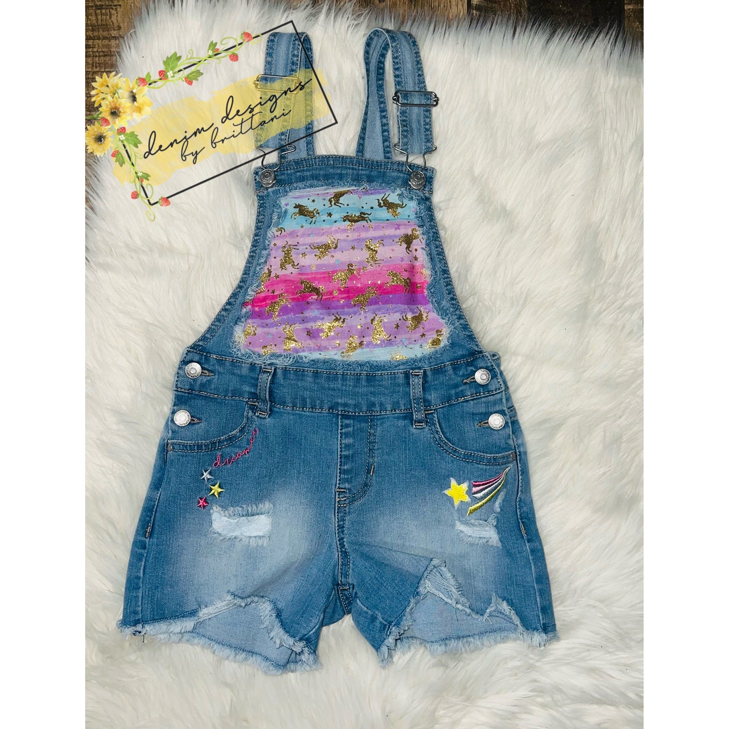 Size 6/6x unicorn overalls