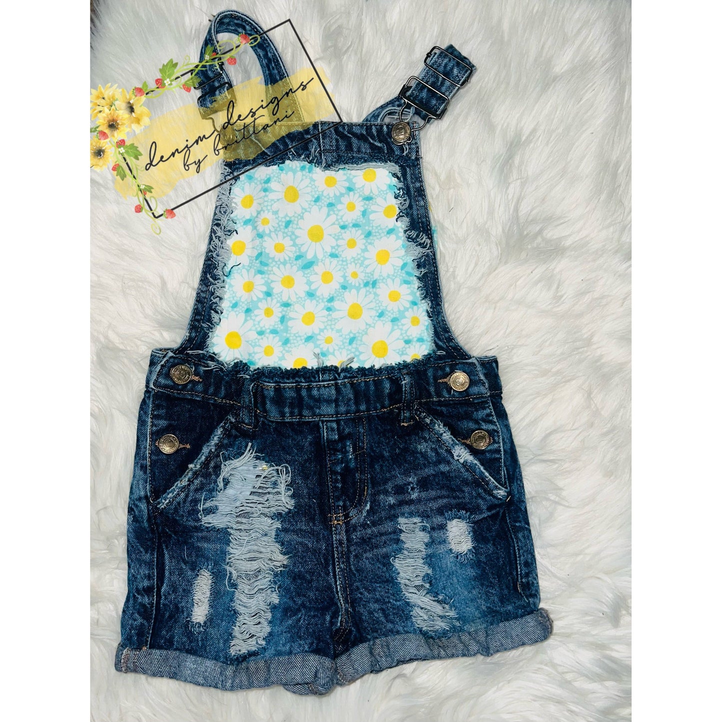 5/6 floral overalls