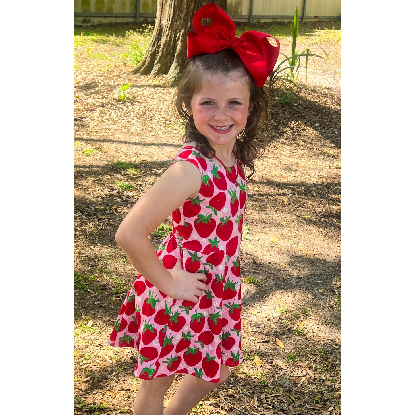 Strawberry yoga skort dress