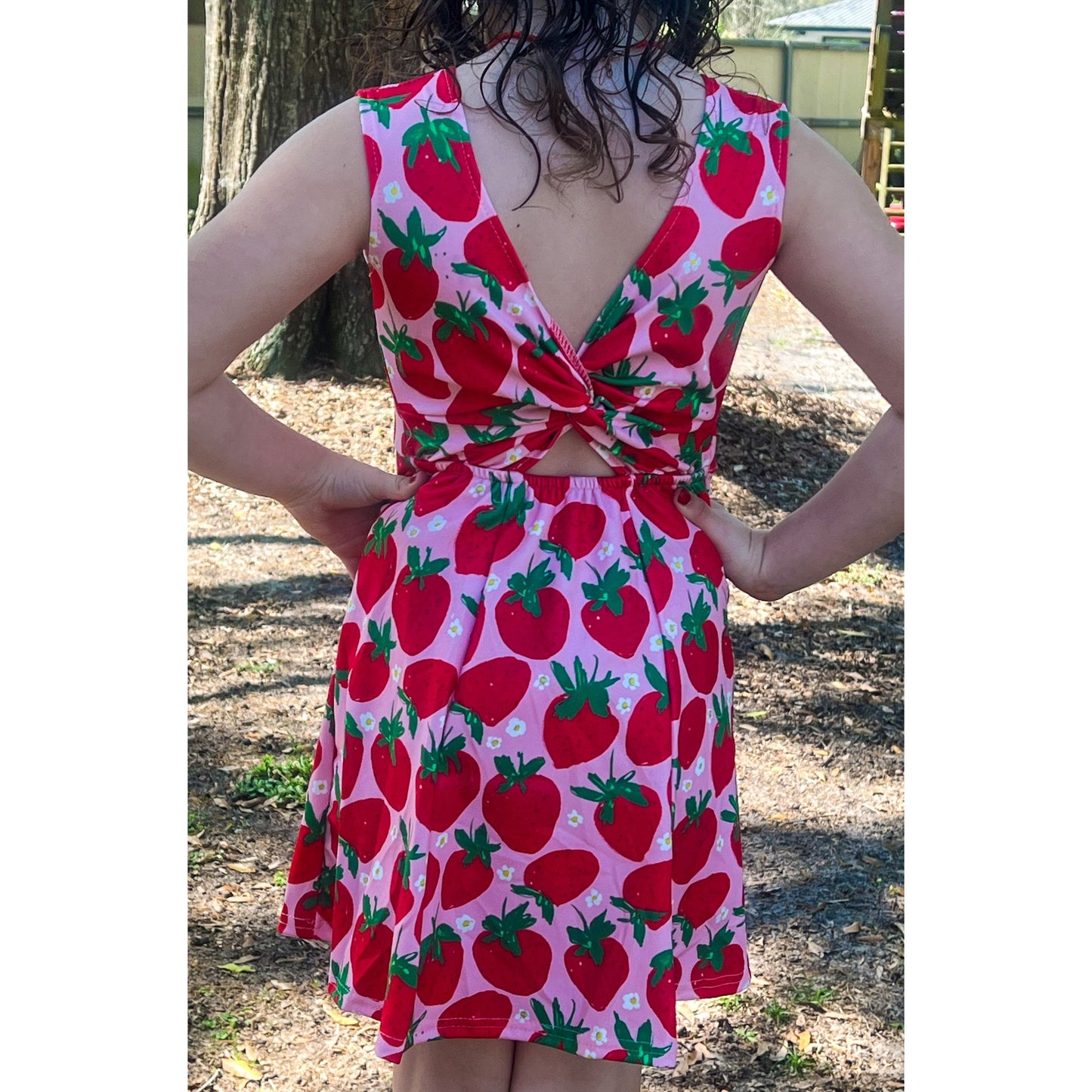 Strawberry yoga skort dress