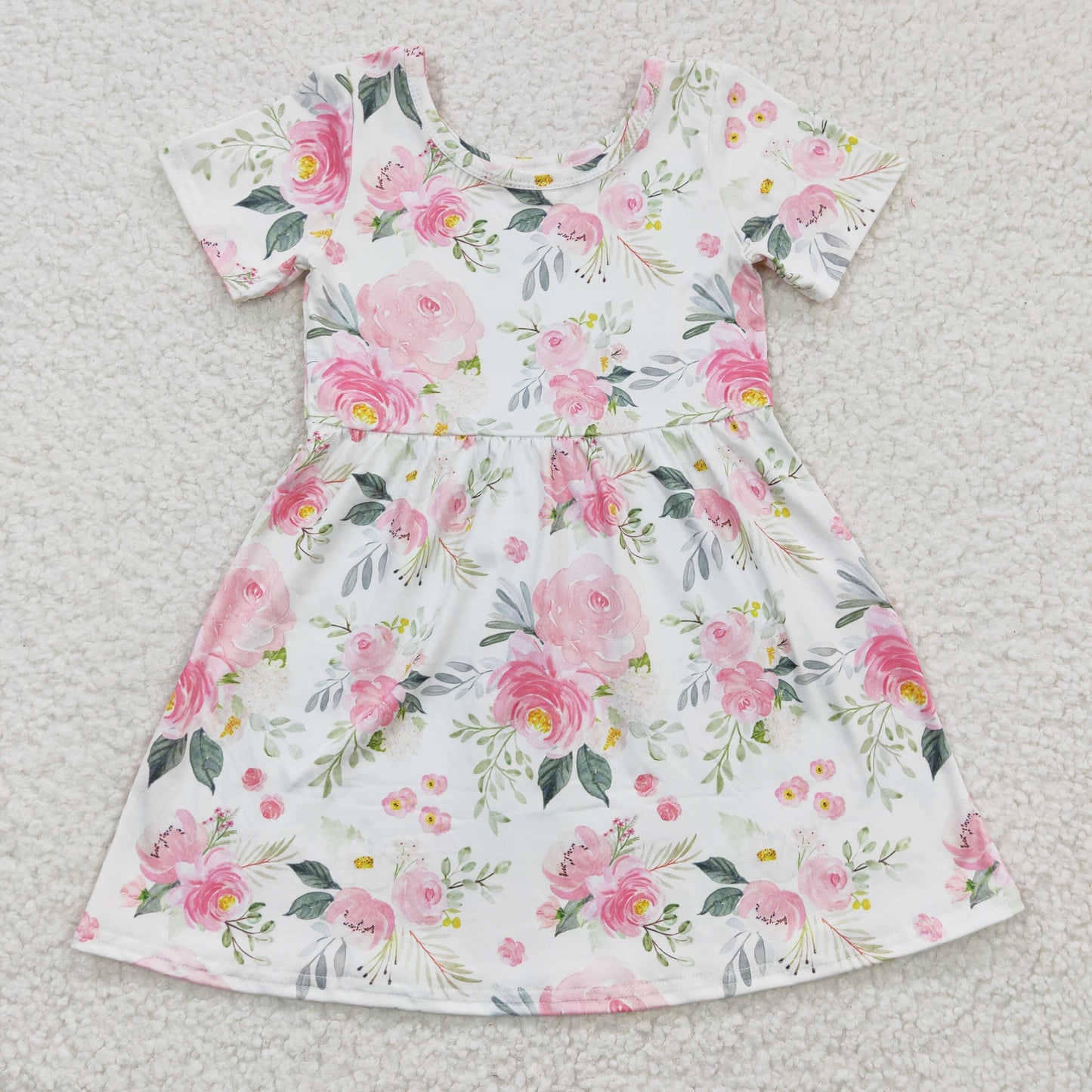 Pink floral dress