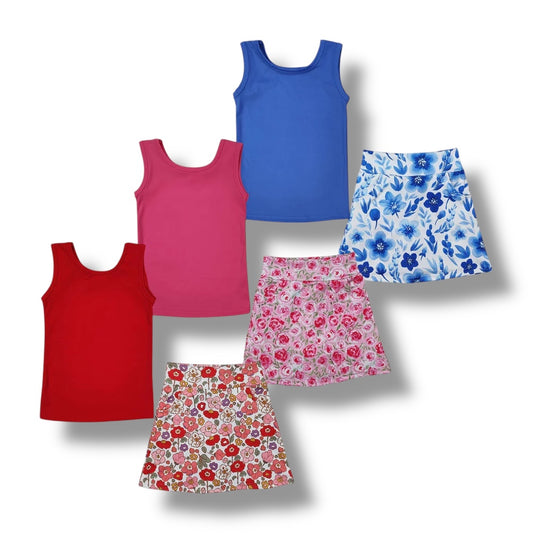 Floral Tank & Skort Sets