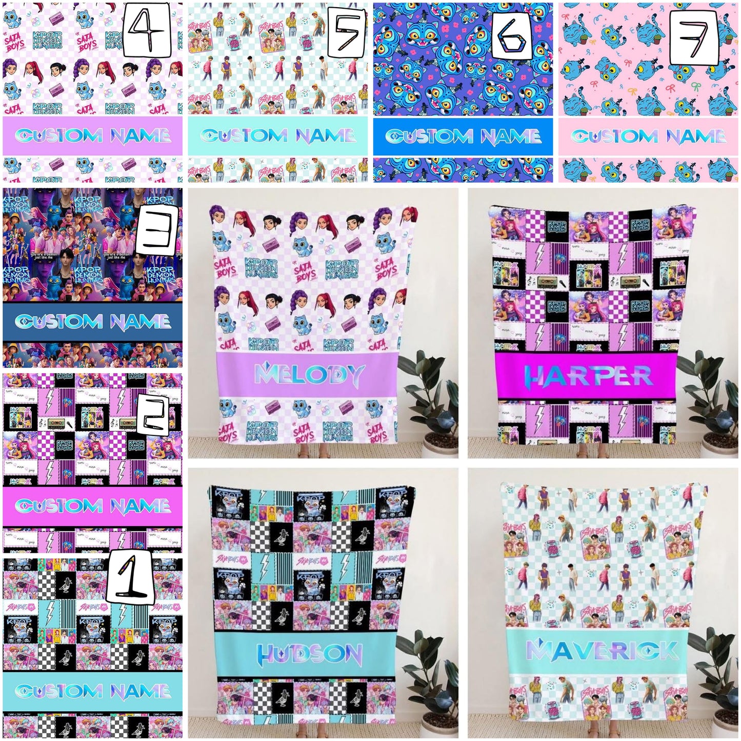 K-pop Demon Hunter Blankets