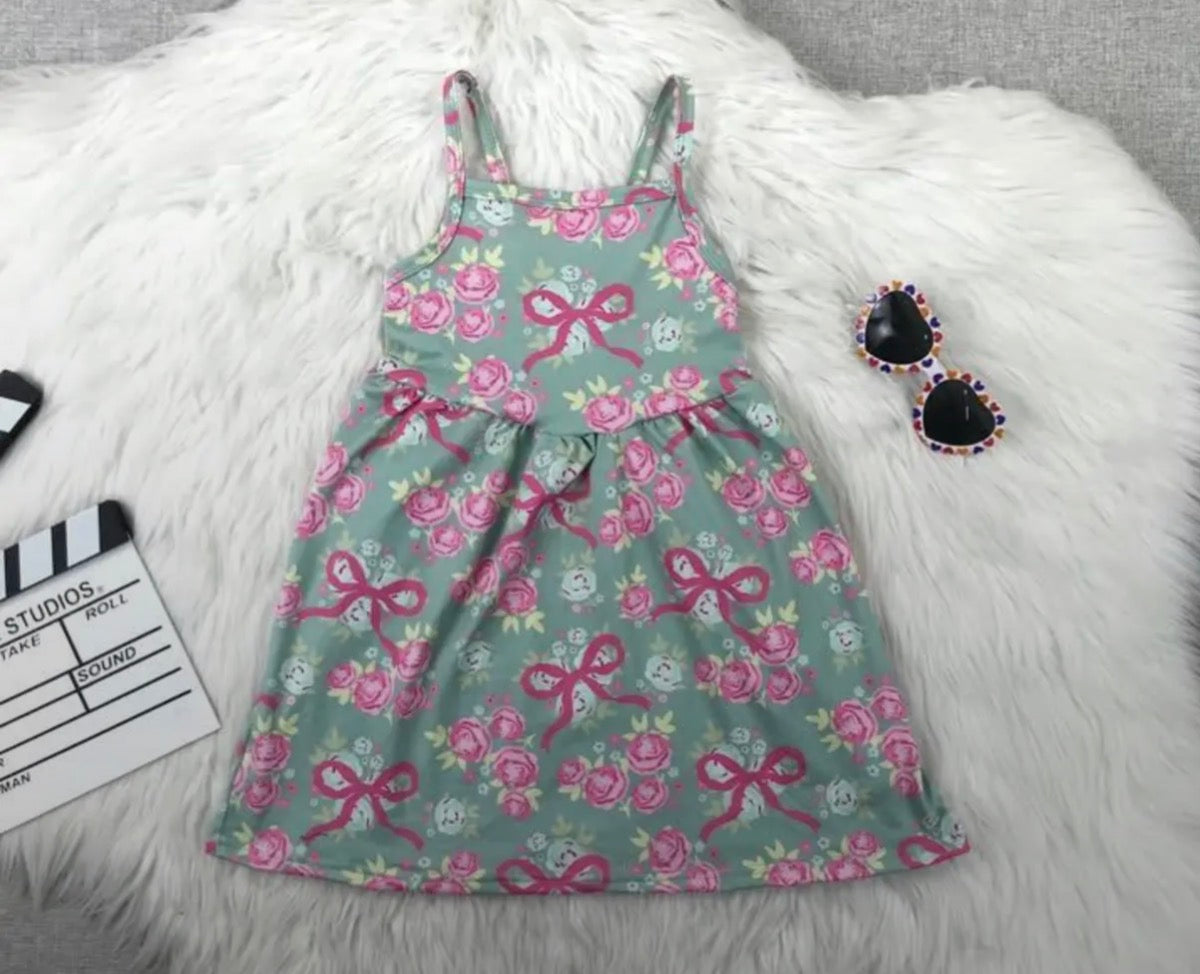 Bow floral Dress