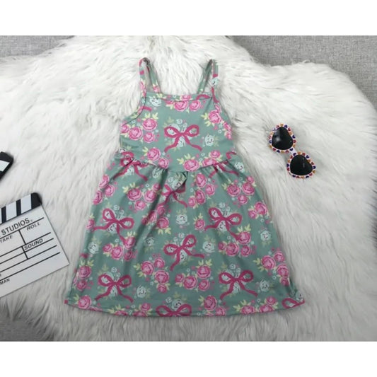 Bow floral Dress