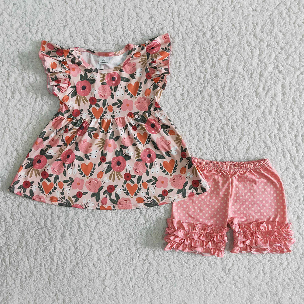 Coral floral Set