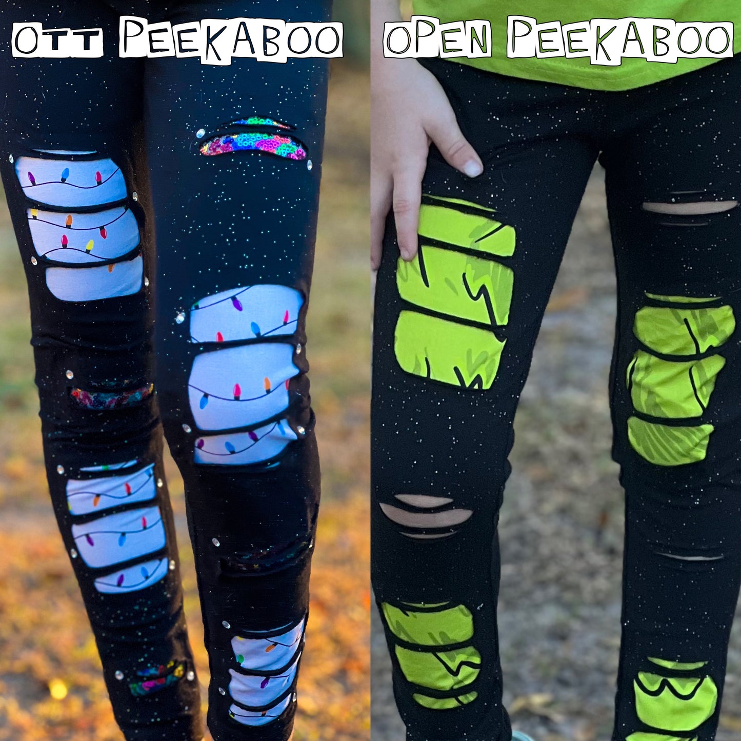 ADULT Peekaboos leggings