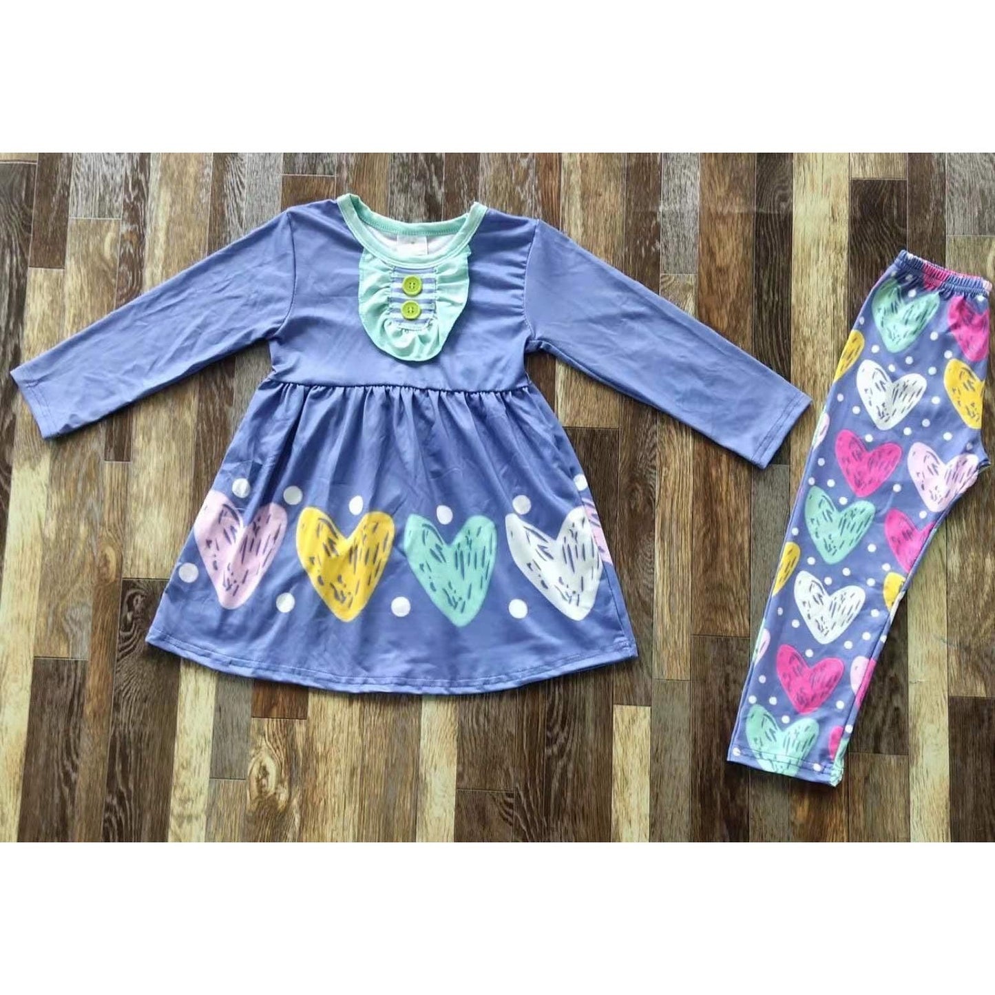 Hearts blue set