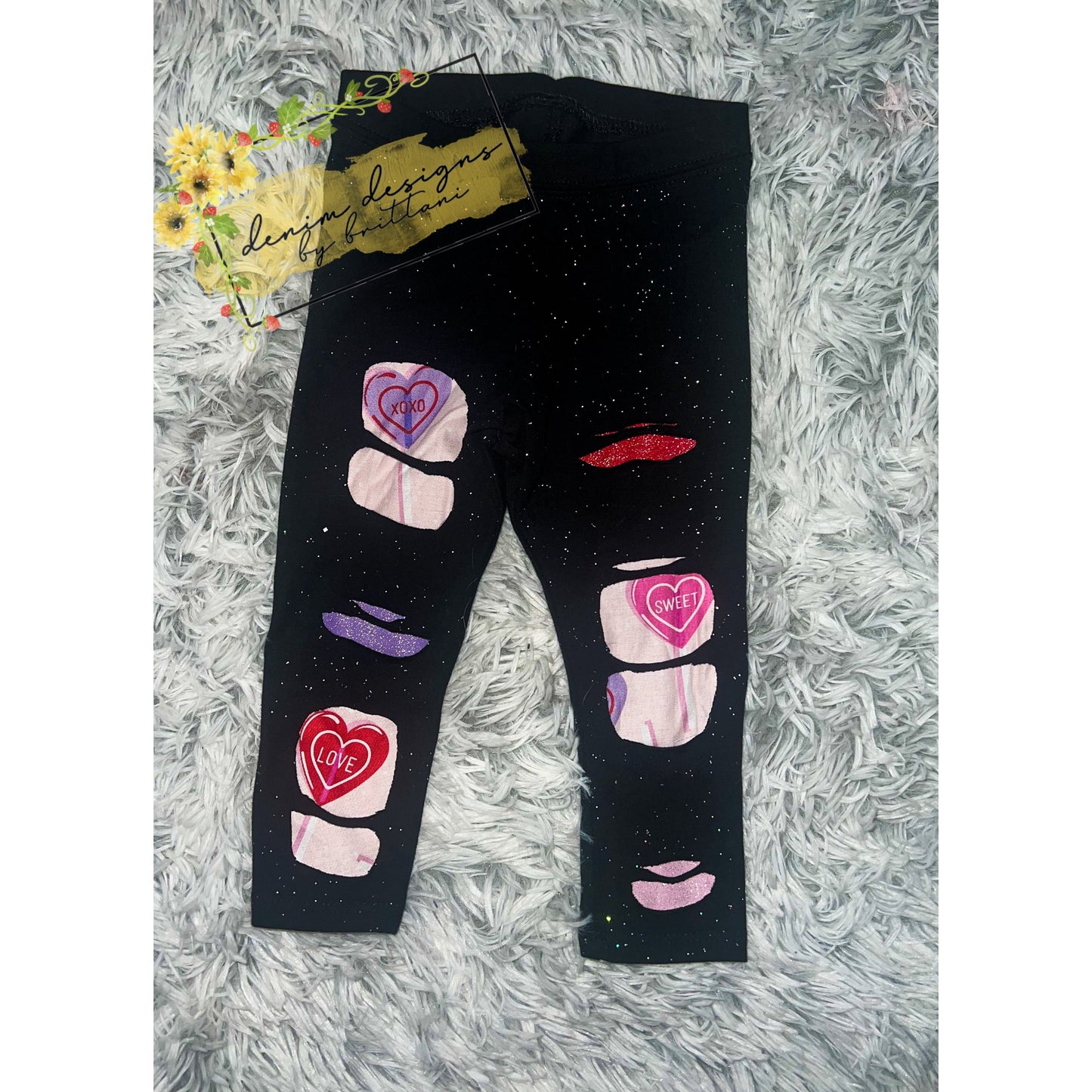 Valentines Peekaboo Leggings