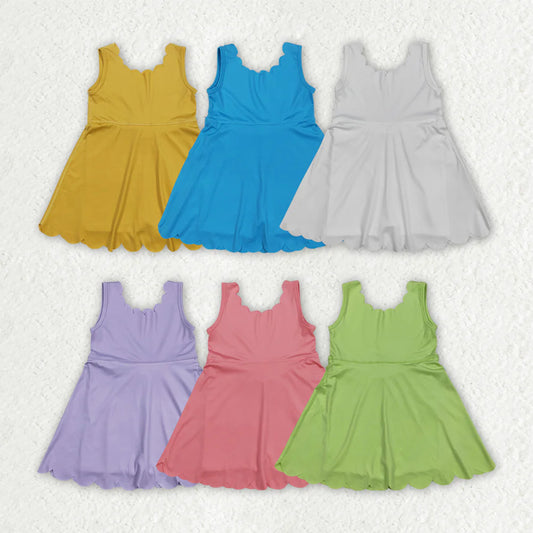 Athletic scallop bottom dress