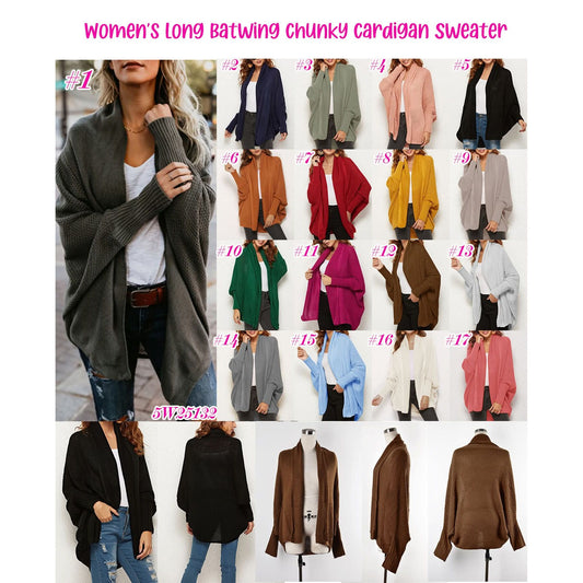 Woman’s Batwing Chunky Cardigans