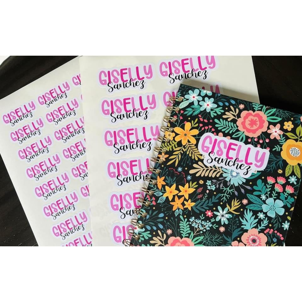 Name stickers for suppliers