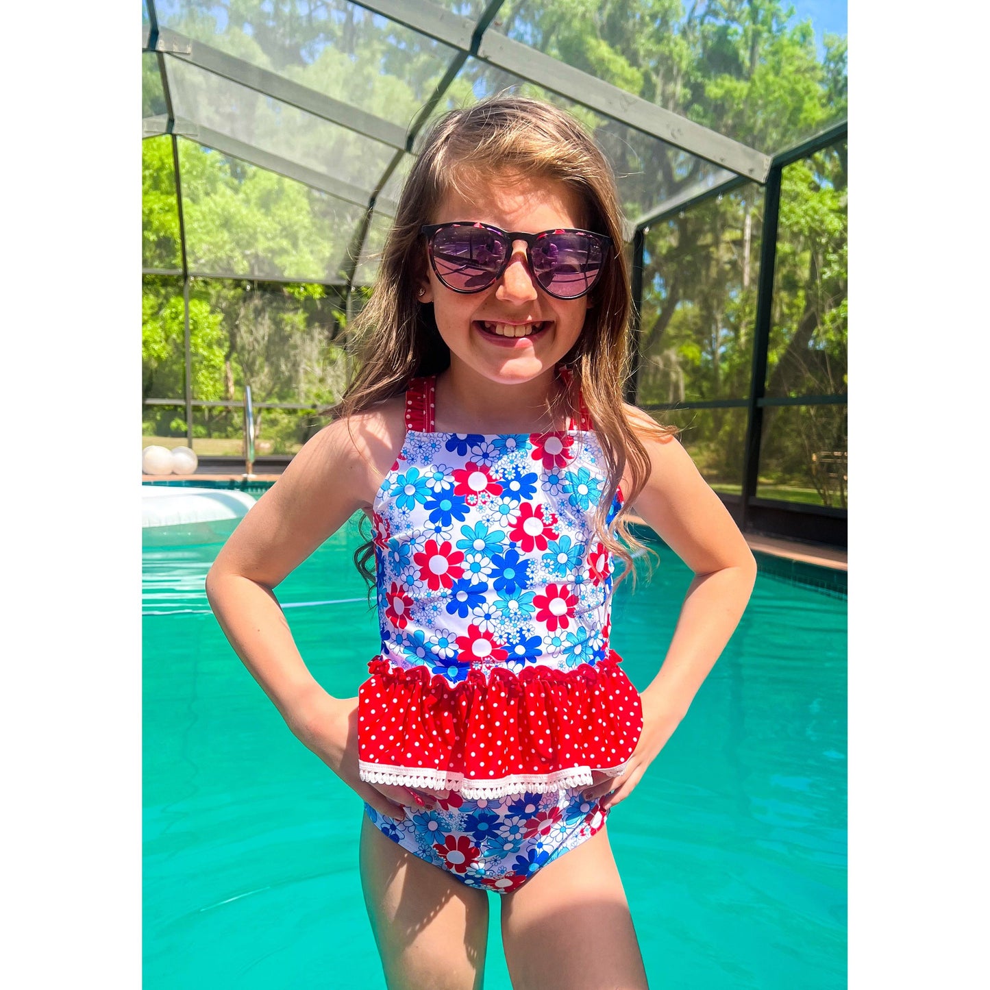 RWB Floral Swim Tankini