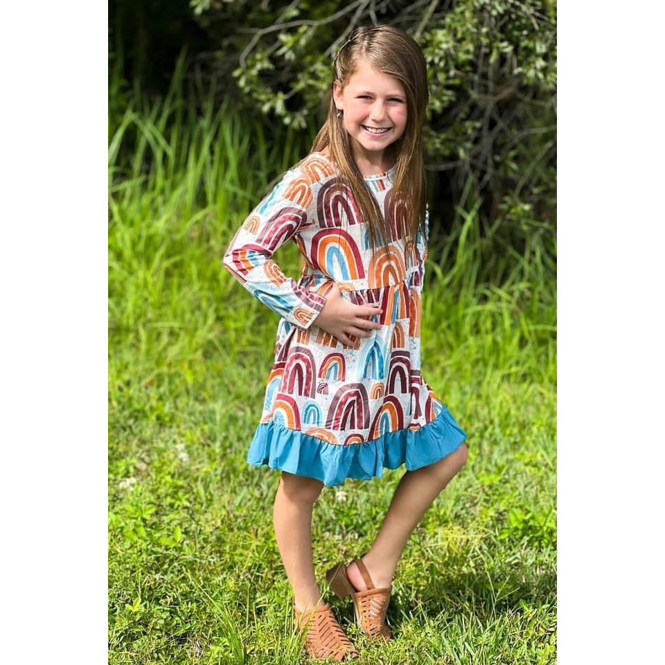 Rainbow fall dress