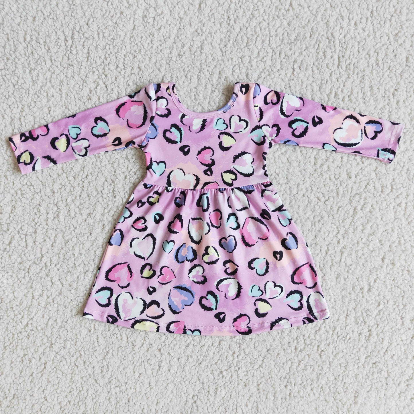 Pink leopard hearts dress