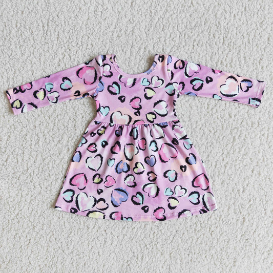 Pink leopard hearts dress