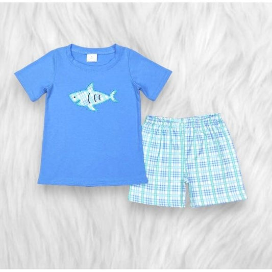 Fish plaid set