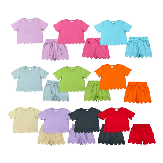 Solid colored Scallop Sets