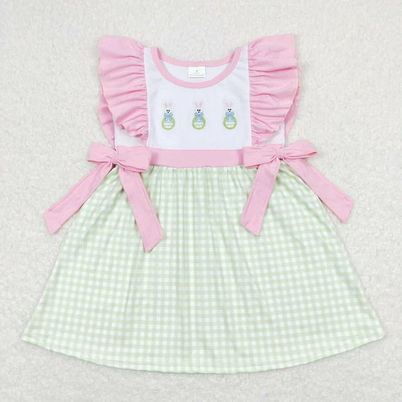 Gingham bunny sibling sets