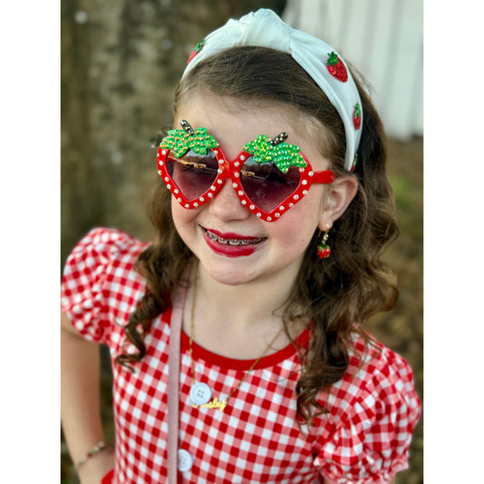 Berry Rhinestone Sunglasses