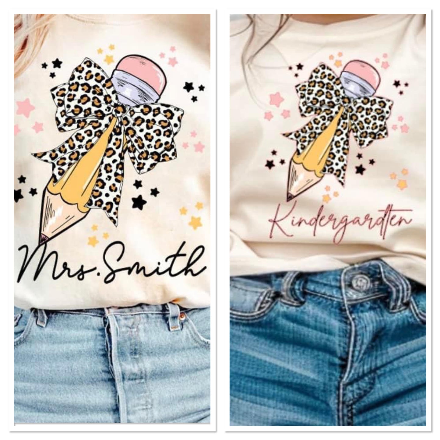 Personalized pencil tee