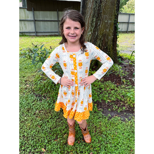 Pumpkin & Bow Dress