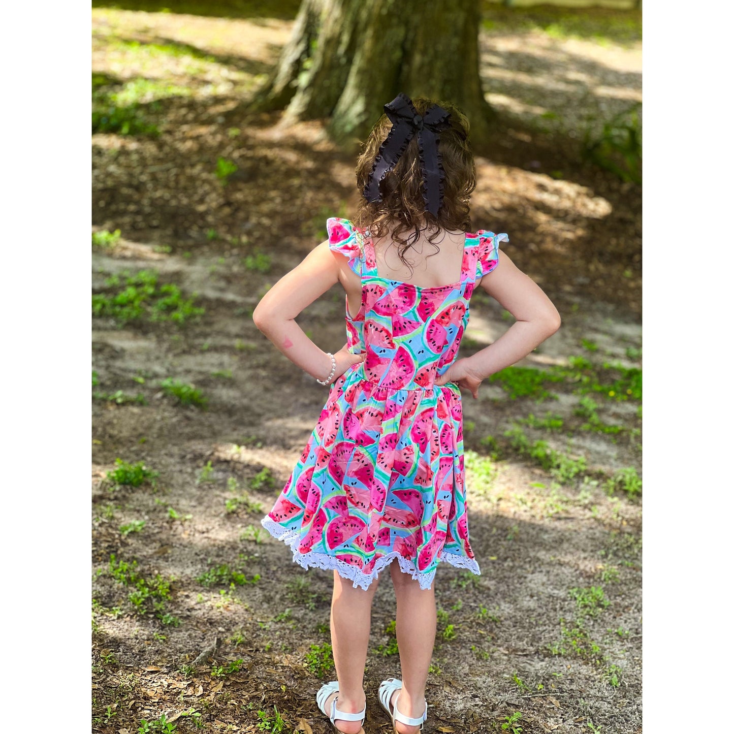 Watermelon lace dress