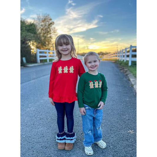 Gingerbread sibling shirts