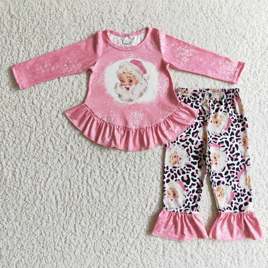 Pink leopard Santa set