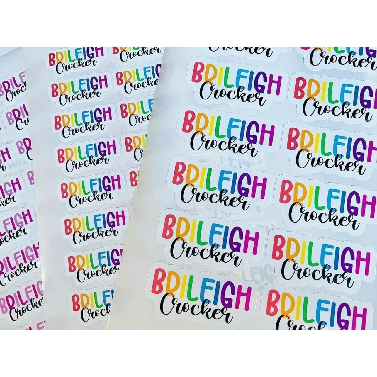 Name stickers for suppliers