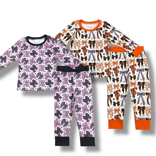 Halloween bow pjs