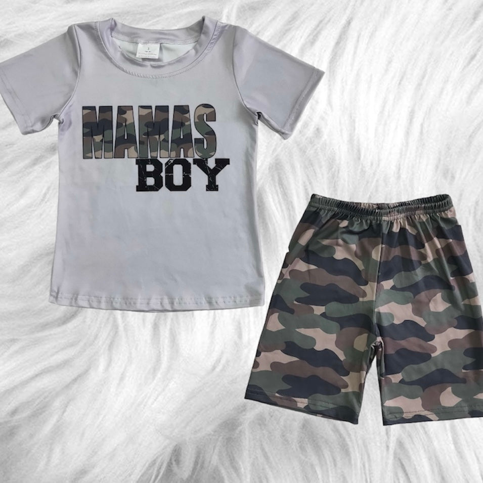 Camo mamas boy Shorts set