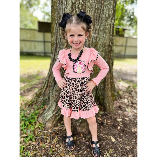 Turkey & leopard dress