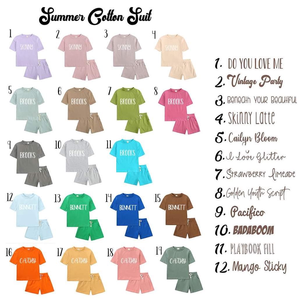 Summer name sets!