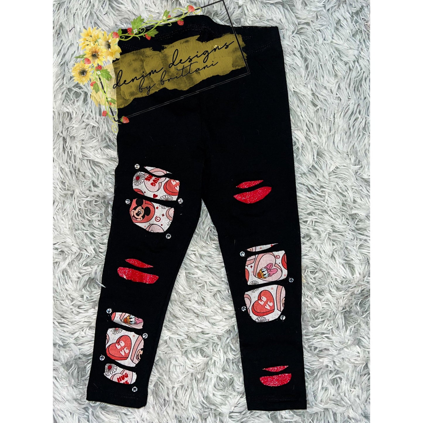 Valentines Peekaboo Leggings