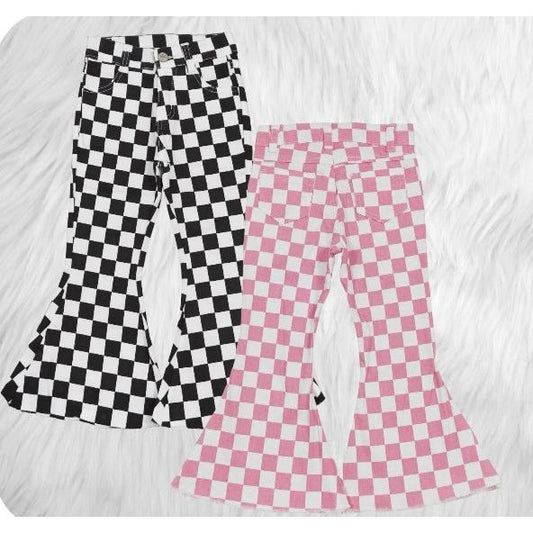 Checkered Denim Bells