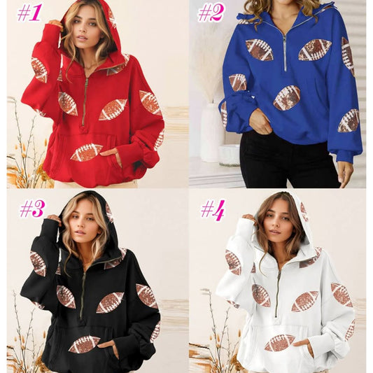 Football Sequins Pullovers
