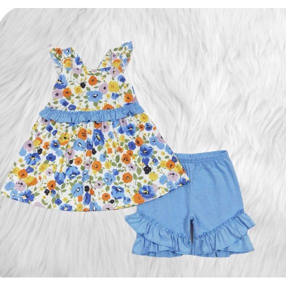 Blue floral set