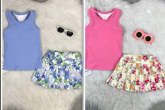 floral skort set