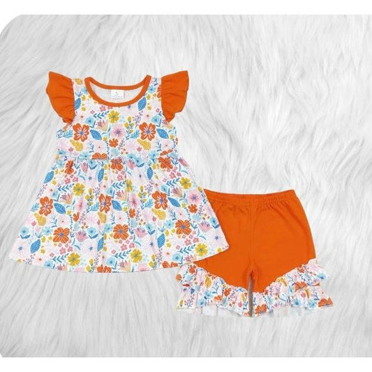 Orange floral set