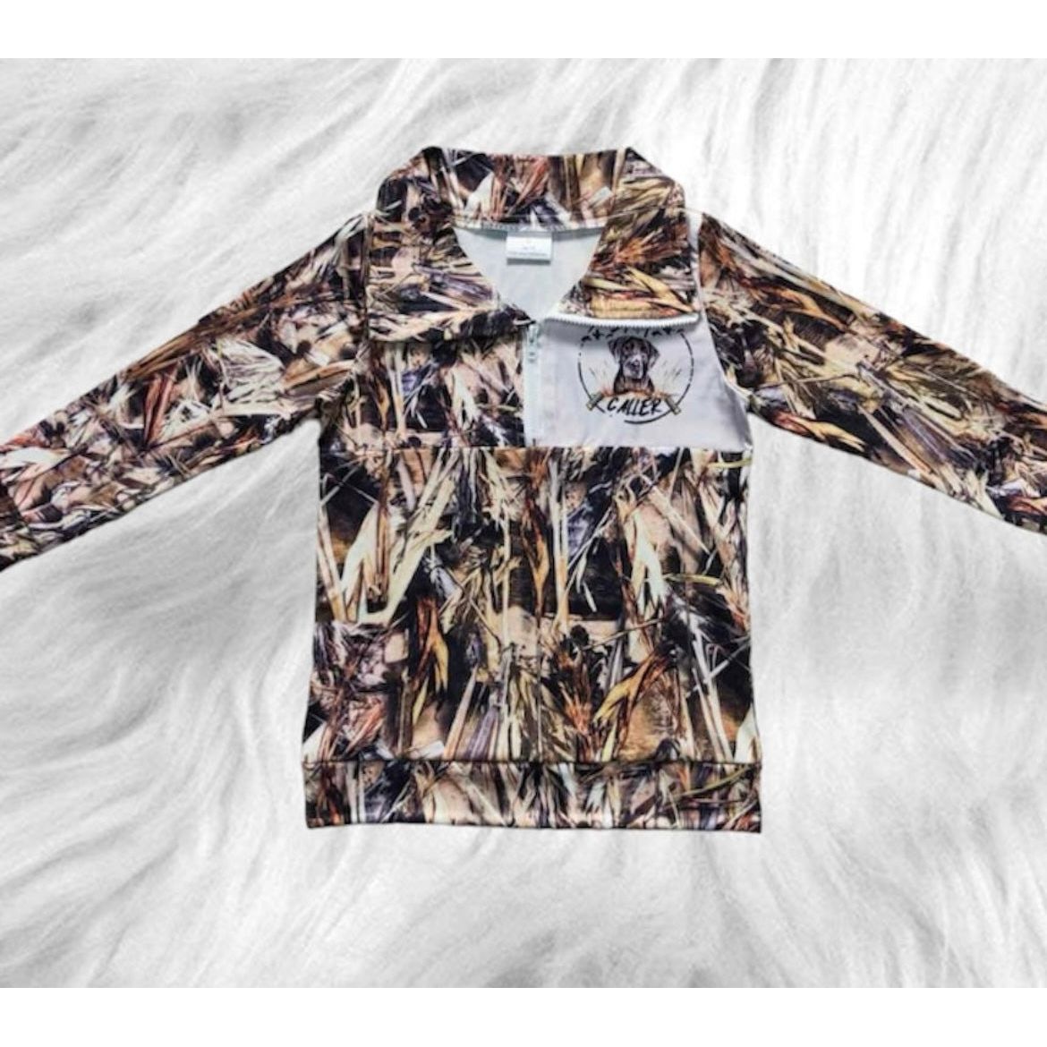 Camo deer pullover