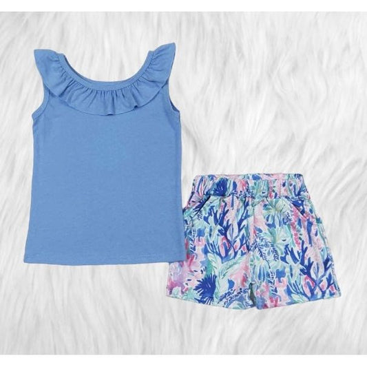 Blue coral reef set