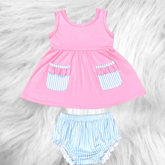 Pink and plaid set