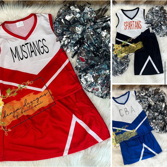 Cheer Uniforms - name added in vinyl.