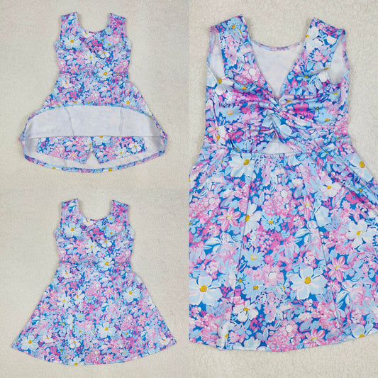 Floral yoga skort dress