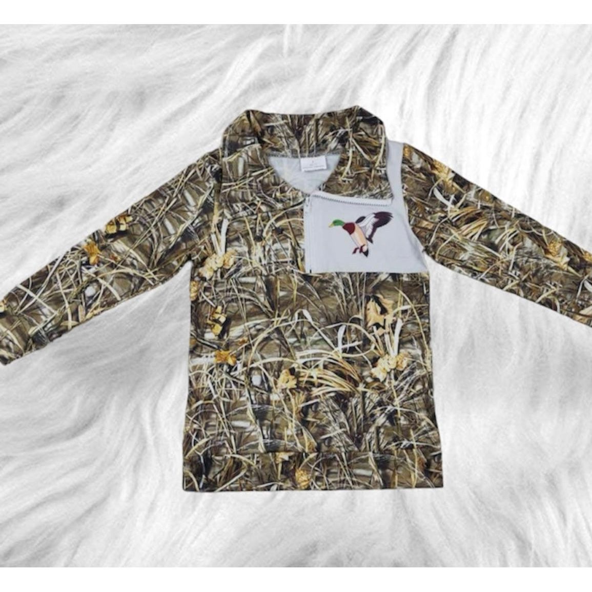 Camo deer pullover